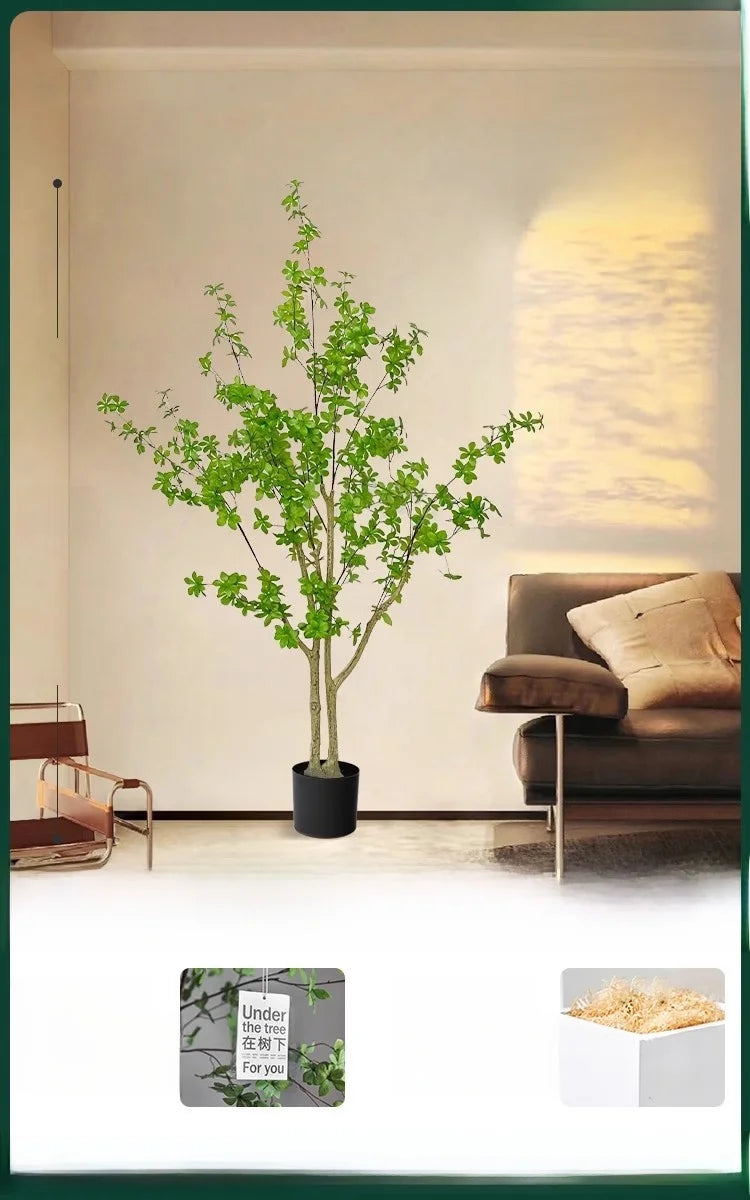 Indoor Living Room Decorative Faux-Beech Tree