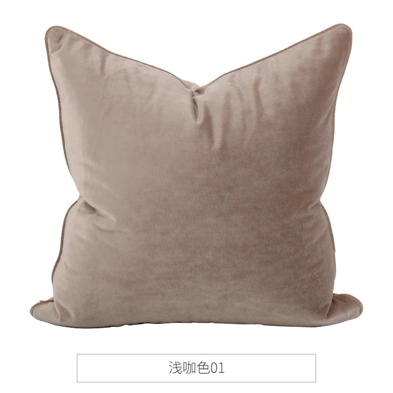 Medicci Home Luxurious Italy Velvet Pillowslip Throw Pillow Covers High Grade Solid Color Cushion Case For Living Room Sofa Bed
