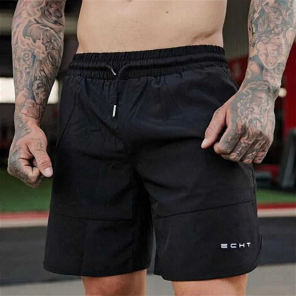 Men Gym Fitness Loose Shorts