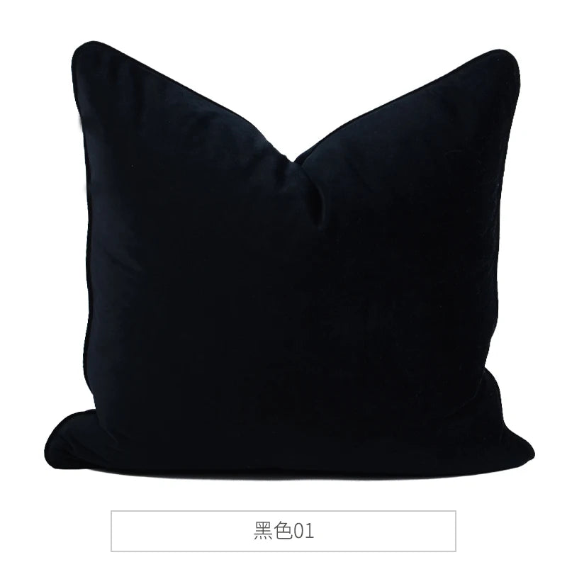 Medicci Home Luxurious Italy Velvet Pillowslip Throw Pillow Covers High Grade Solid Color Cushion Case For Living Room Sofa Bed