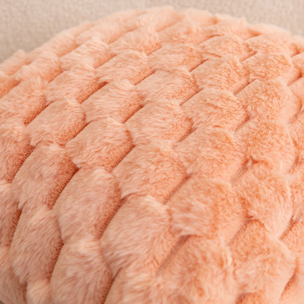 Pack of 2 artificial fur plush luxurious decorative throw pillow cover, for sofa, living room, and car interior（no pillowcore） ﻿