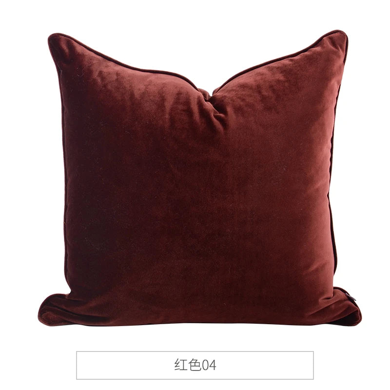 Medicci Home Luxurious Italy Velvet Pillowslip Throw Pillow Covers High Grade Solid Color Cushion Case For Living Room Sofa Bed