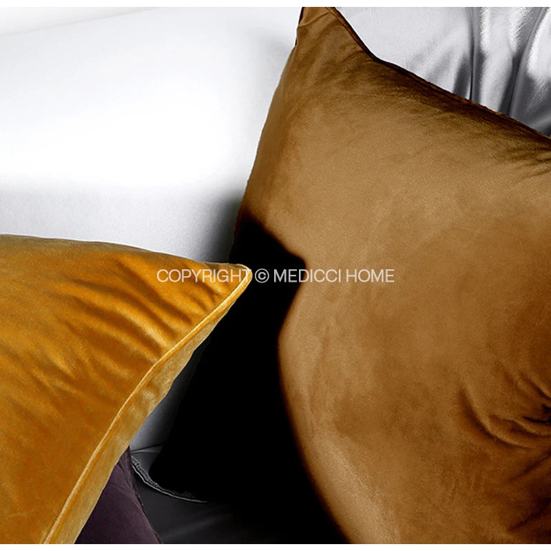Medicci Home Luxurious Italy Velvet Pillowslip Throw Pillow Covers High Grade Solid Color Cushion Case For Living Room Sofa Bed