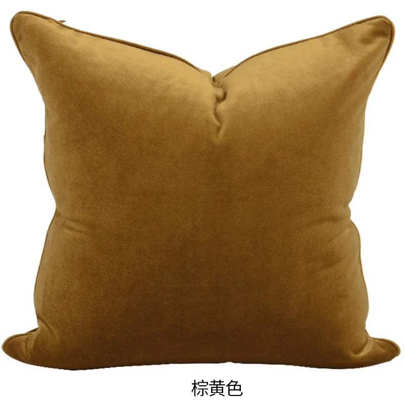 Medicci Home Luxurious Italy Velvet Pillowslip Throw Pillow Covers High Grade Solid Color Cushion Case For Living Room Sofa Bed