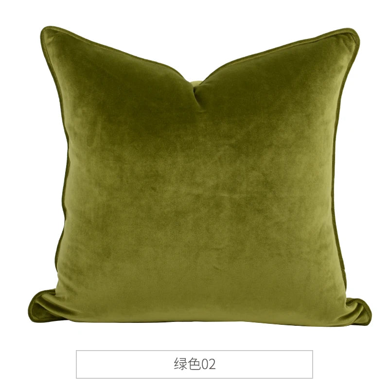 Medicci Home Luxurious Italy Velvet Pillowslip Throw Pillow Covers High Grade Solid Color Cushion Case For Living Room Sofa Bed