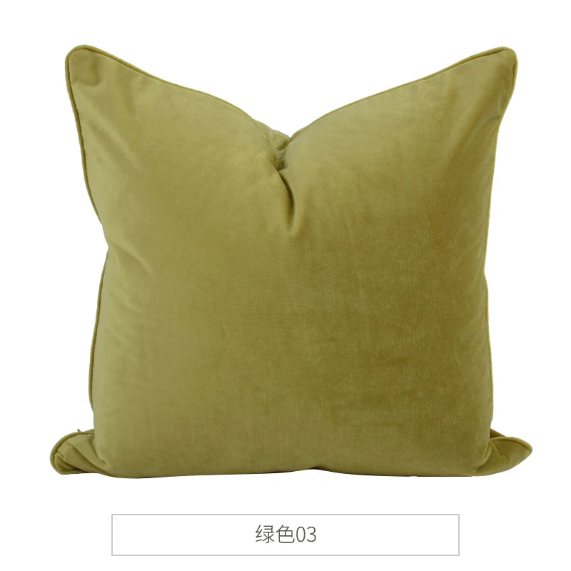Medicci Home Luxurious Italy Velvet Pillowslip Throw Pillow Covers High Grade Solid Color Cushion Case For Living Room Sofa Bed